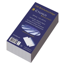 Cygnus Excellence Briefumschlag DL, haftkebend, weiß, Offset 100g, 100 Stück