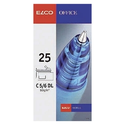 Elco Briefumschlag Office - C5/6DL, hochweiß, haftklebend, mit Fenster, 80 g/qm, 50 Stück