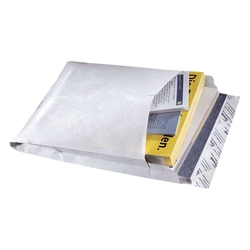 Tyvek® Faltentaschen aus Tyvek® B4, mit 38 mm-Falte, Spitzboden, 55 g/qm, weiß, 100 Stück