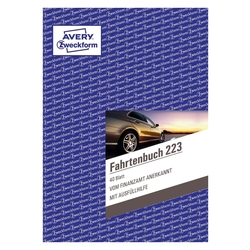 Avery Zweckform® 223 Fahrtenbuch - A5, steuerlicher km-Nachweis, 40 Blatt, weiß