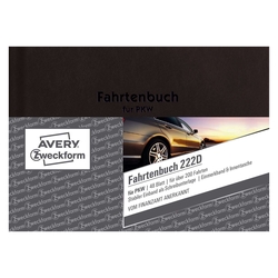 Avery Zweckform® 222D Fahrtenbuch - A6, steuerlicher km-Nachweis, 48 Blatt, weiß