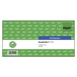 Sigel® Kurzmitteilungen »Kurzbrief« - 1/3 A4 quer, 100 Blatt