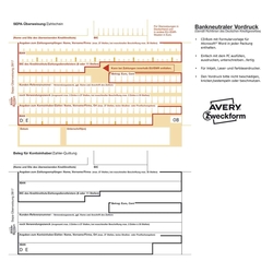 Avery Zweckform® 2817 Sepa-Überweisung - A4, inkl. Software-CD, 100 Blatt