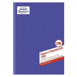 Avery Zweckform® 1769 Rapport/Regiebericht, DIN A4, selbstdurchschreibend, 2 x 40 Blatt, weiß, gelb