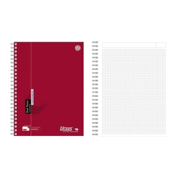 Ursus Basic Spiralbuch Red Note A4 80 Blatt 90g/qm 5mm kariert