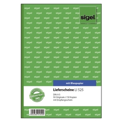 Sigel® Lieferscheine mit Empfangsschein - A5, 1. und 2. Blatt bedruckt, 2 x 50 Blatt