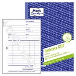 Avery Zweckform® 1230 Rechnung, DIN A5, vorgelocht, 100 Blatt, weiß