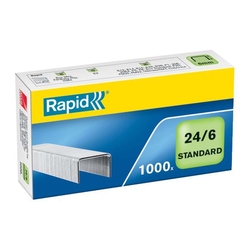 Rapid Heftklammern 24/6 Standard, verzinkt, 1.000 Stück