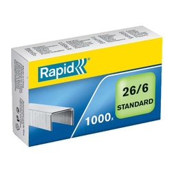 Rapid Heftklammern 26/6 Standard, verzinkt, 1000 Stück