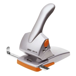 Rapid Registraturlocher HDC65, Gussmetall, 65 Blatt, silber/orange