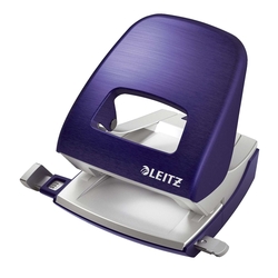 Leitz 5006 Bürolocher NeXXt Style, Metall, 30 Blatt, titan blau