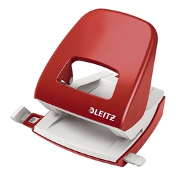 Leitz 5008 Bürolocher NeXXt, Metall, 30 Blatt, rot