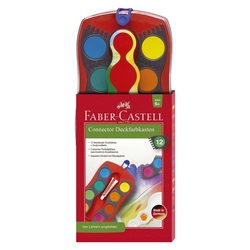 Faber-Castell CONNECTOR Farbkasten 12 Farben, inkl. Deckweiß