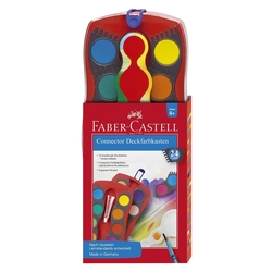 Faber-Castell CONNECTOR Farbkasten 24 Farben, inkl. Deckweiß