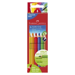 Faber-Castell Buntstift Jumbo GRIP - 6 Farben sortiert, Kartonetui