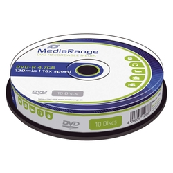 MediaRange DVD-R - 4.7GB/120Min, 16-fach/Spindel, Packung mit 10 Stück