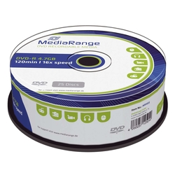 MediaRange DVD-R - 4.7GB/120Min, 16-fach/Spindel, Packung mit 25 Stück