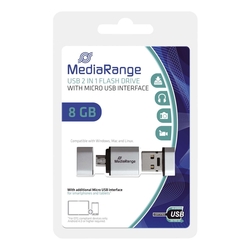 MediaRange USB Mobile 2 in 1 OTG USB-Stick 8GB