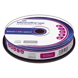 MediaRange CD-R Rohlinge - 700MB/80Min, 52-fach/Spindel, Packung mit 10 Stück