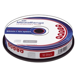 MediaRange CD-RW Rewritables - 700MB/80Min, 12-fach/Spindel, Packung mit 10 Stück