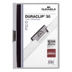 Durable Klemm-Mappe DURACLIP® 30, DIN A4, grau