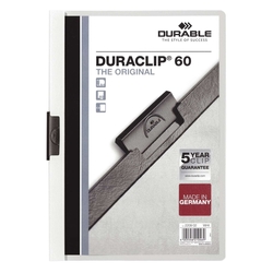 Durable Klemm-Mappe DURACLIP® 60, DIN A4, weiß