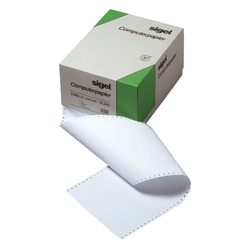 Sigel® DIN-Computerpapier, 1fach, 12 Zollx240 mm (A4 hoch), längsperforiert, 2000 Blatt 12249