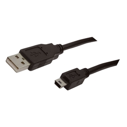 MediaRange USB Kabel USB auf Mini-USB 1,5m , schwarz