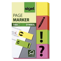 Sigel® Haftmarker Symbol - 50 x 20 mm, 4 Farben, 160 Streifen