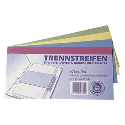 Q-Connect Trennstreifen - 190 g/qm Karton, sortiert, 40 Stück