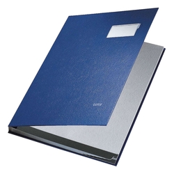 Leitz 5701 Unterschriftsmappe, 10 Fächer, Überzug PP, blau