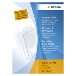 Herma 5016 Ausweishüllen 80x115 mm für Dokumente Format DIN A7