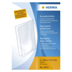 Herma 5041 Ausweishüllen 2xDIN A7 Klapphüllen