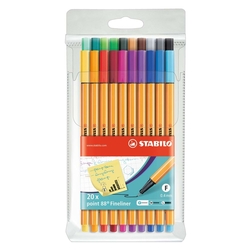 Stabilo® Fineliner point 88® Etui, mit 20 Stiften