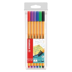 Stabilo® Fineliner point 88® Etui, mit 6 Stiften