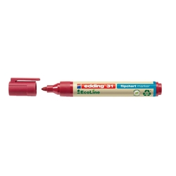 Edding 31 Flipchartmarker EcoLine - nachfüllbar, 1,5 - 3 mm, rot