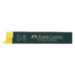 Faber-Castell Feinmine SUPER-POLYMER, 0,3/0,35 mm, HB, tiefschwarz, 12 Minen