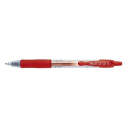 Pilot Gelschreiber G2-7, 0,4 mm, Gehäuse+Schreibfarbe rot