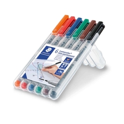 Staedtler® Feinschreiber Universalstift Lumocolor non-permanent, M, STAEDTLER Box mit 6 Farben