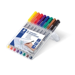 Staedtler® Feinschreiber Universalstift Lumocolor non-permanent, S, STAEDTLER Box mit 8 Farben