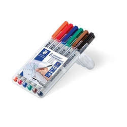 Staedtler® Feinschreiber Universalstift Lumocolor non-permanent, B, STAEDTLER Box mit 6 Farben