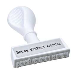 Wedo Stempel Text Betrag dankend erhalten - Abdruck 45 mm