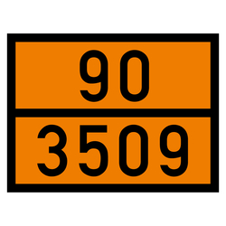 Warntafel 90 3509, orange, 400 x 300 mm in verschiedenen Materialien