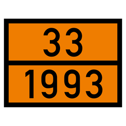 Warntafel 33 1993, orange, 400 x 300 mm in verschiedenen Materialien