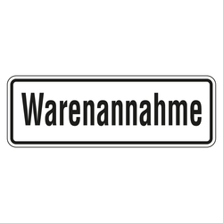 Hinweisschild "Warenannahme" 350 x 120 mm