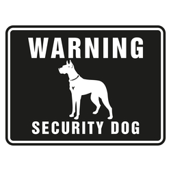 Grundstücksschild "Warning Security Dog" 200 x 150 mm