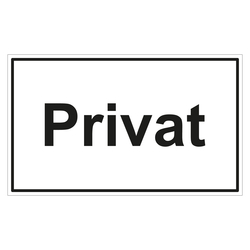 Türhinweisschild "Privat" 3er Pack Folie selbstklebend 250 x 150 mm