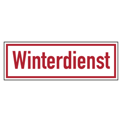 Fahrzeugschild "Winterdienst" Magnetfolie reflektierend