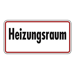 Hinweisschild "Heizungsraum" Folie