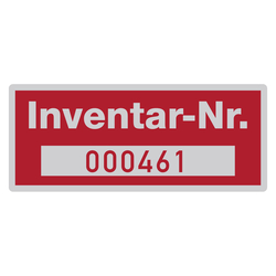 Inventar-Etiketten "Inventar-Nr." Aufkleber mit laufender Nummerierung 60 x 25 mm